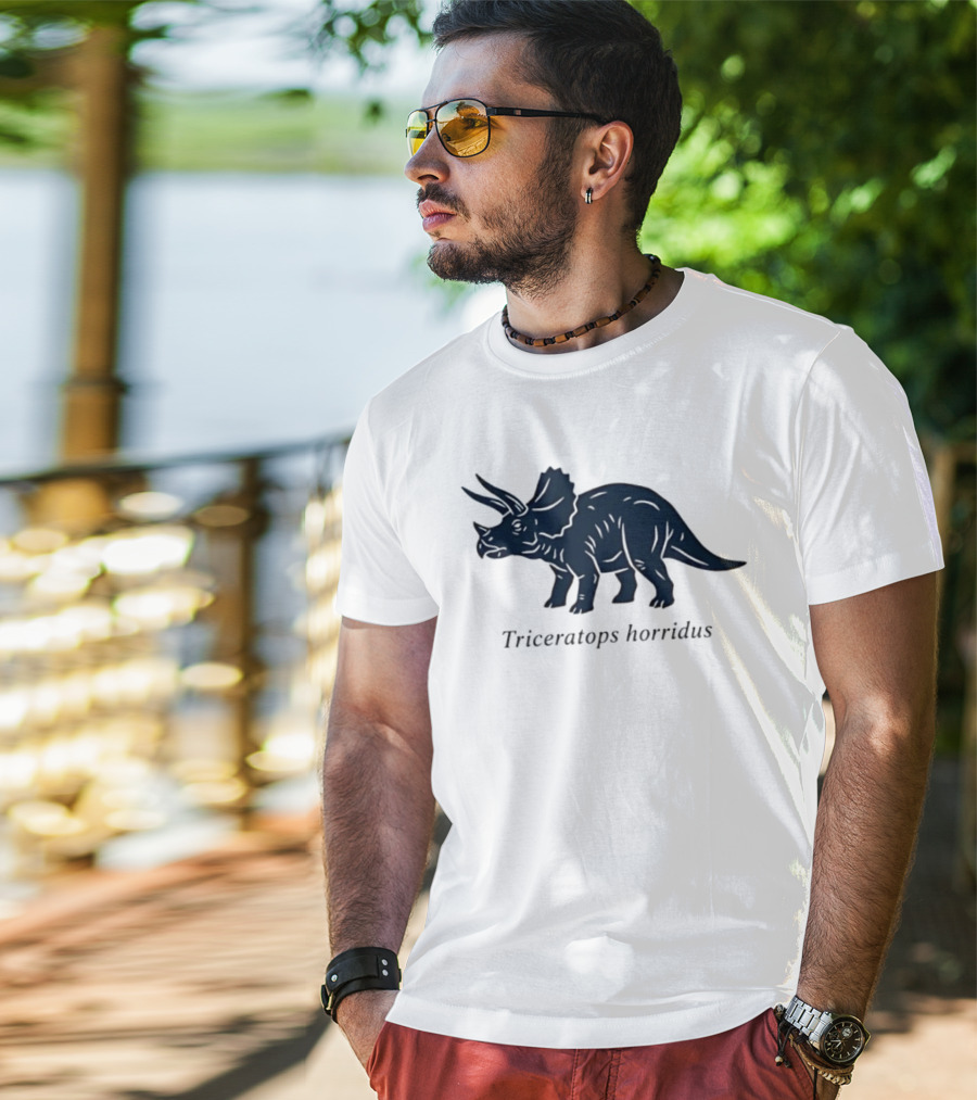 Triceratops Horridus Dinosaur Prehistoric Animal Paleontology Biology Science T-Shirt
