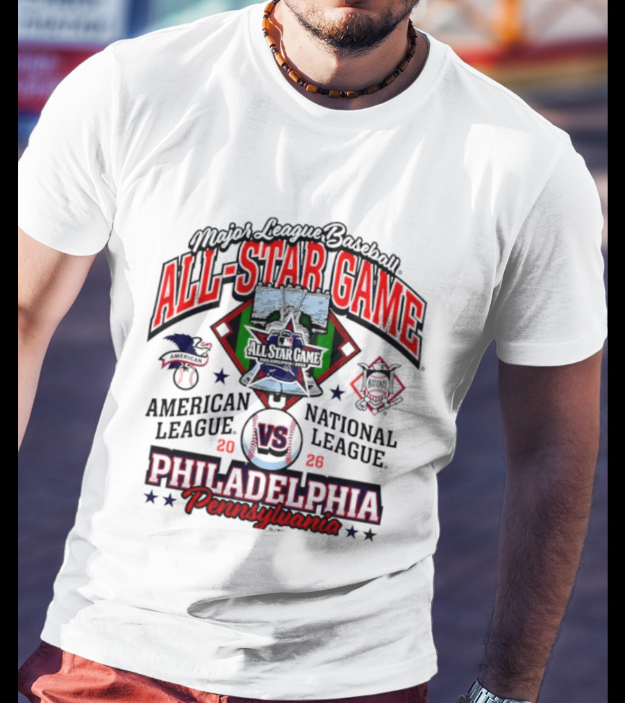 Major League Baseball All Star Game 2026 Philadelphia American League Vs National League T-Shirt
