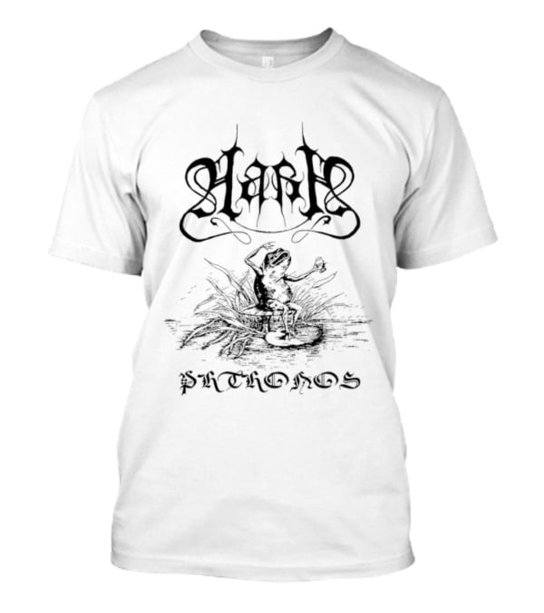 Aara Frog Drinking Wine Phthonos Black Metal T-Shirt