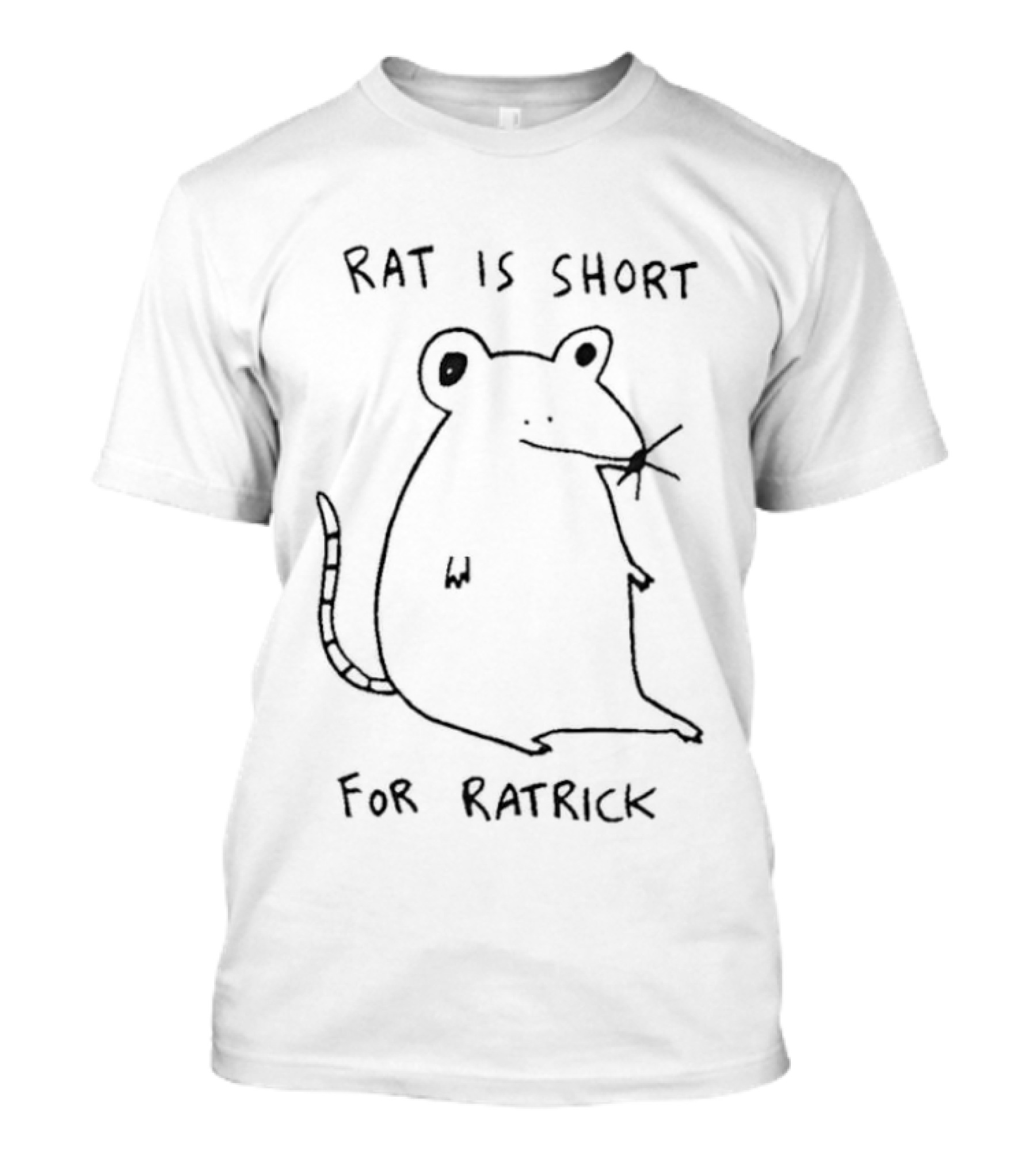RAT IS SHORT FOR RATRICK White Sketch T-Shirt