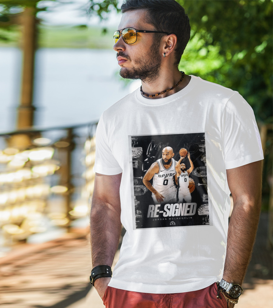 Re Signed Jordan McLaughlin Spurs Basketball San Antonio T-Shirt