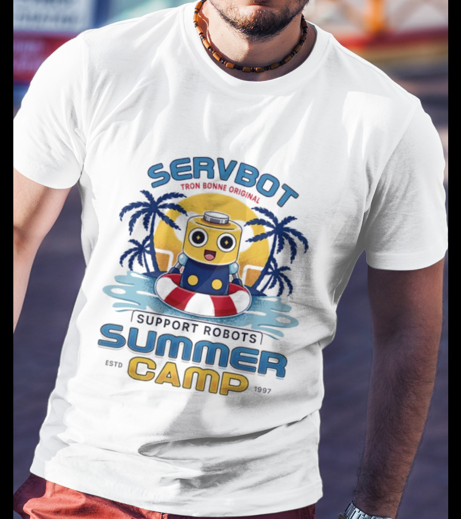 Servbot Tron Bonne Original Support Robots Summer Camp Estd 1997 T-Shirt