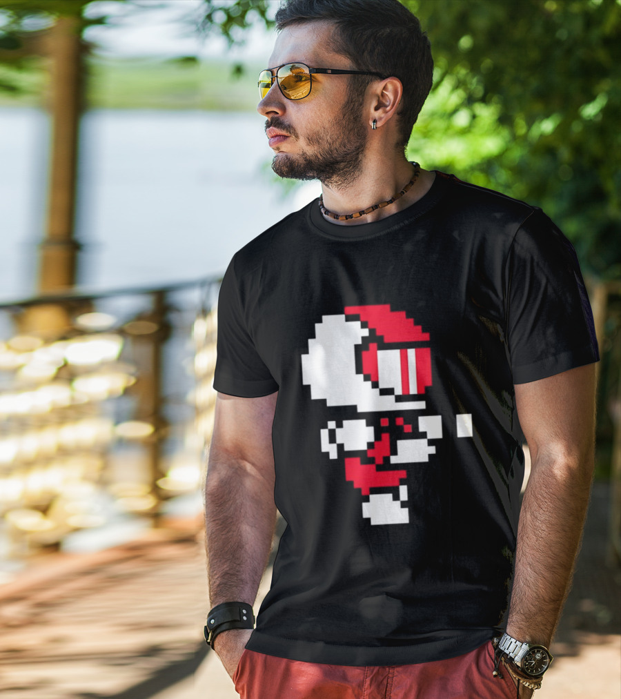 Arcade Pixel Racing Driver Fast Track Helmet Retro Game T-Shirt