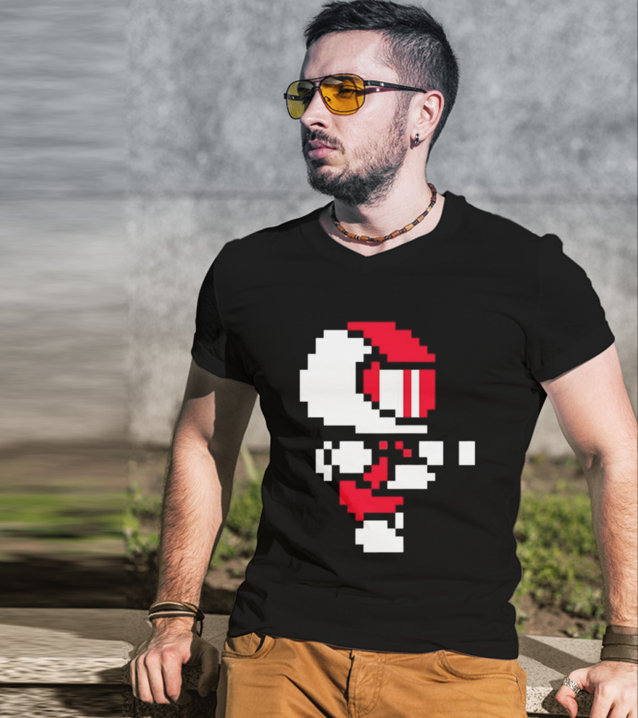Arcade Pixel Racing Driver Fast Track Helmet Retro Game T-Shirt