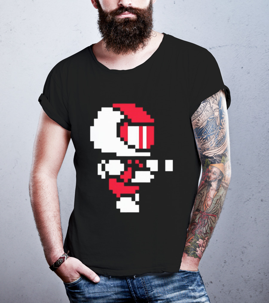 Arcade Pixel Racing Driver Fast Track Helmet Retro Game T-Shirt