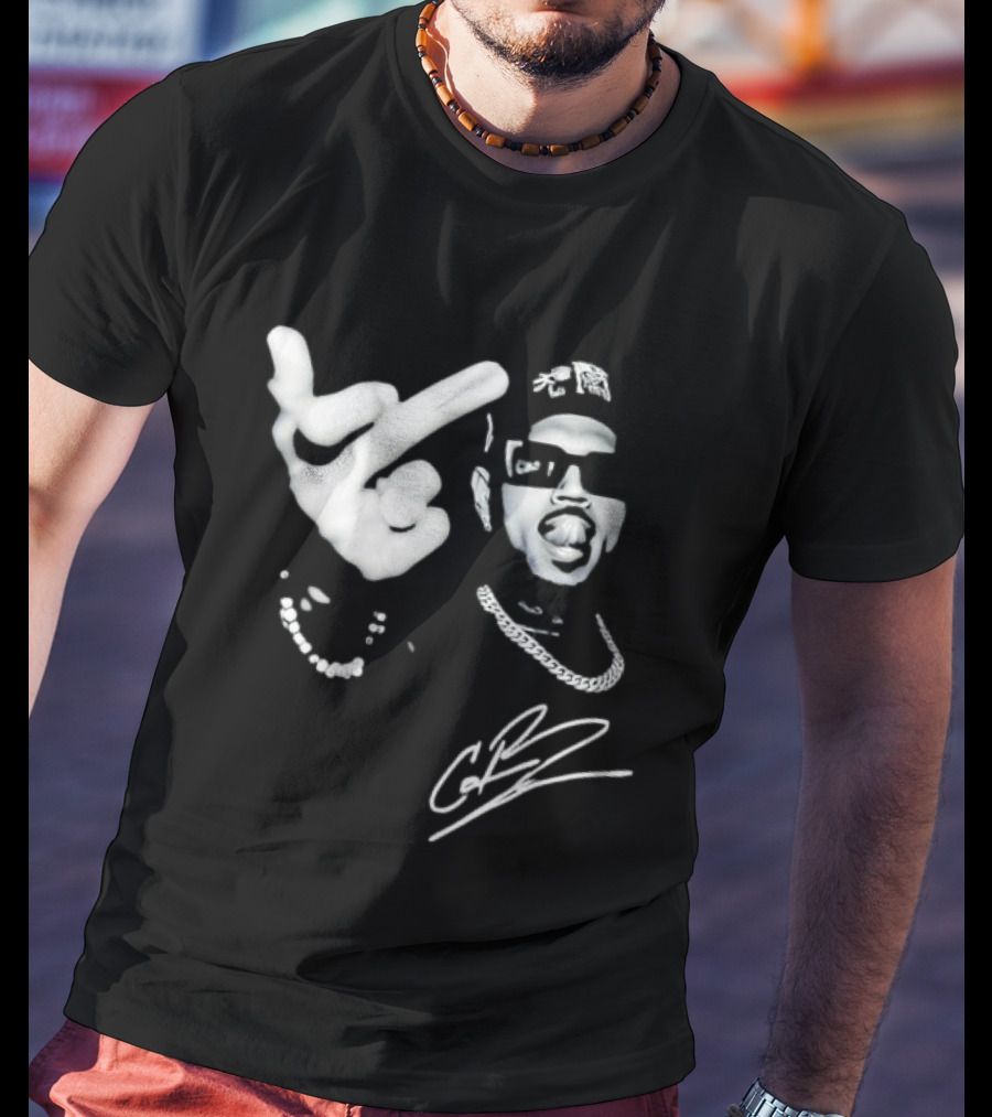 Chris Brown Middle Finger CB Signature T-Shirt