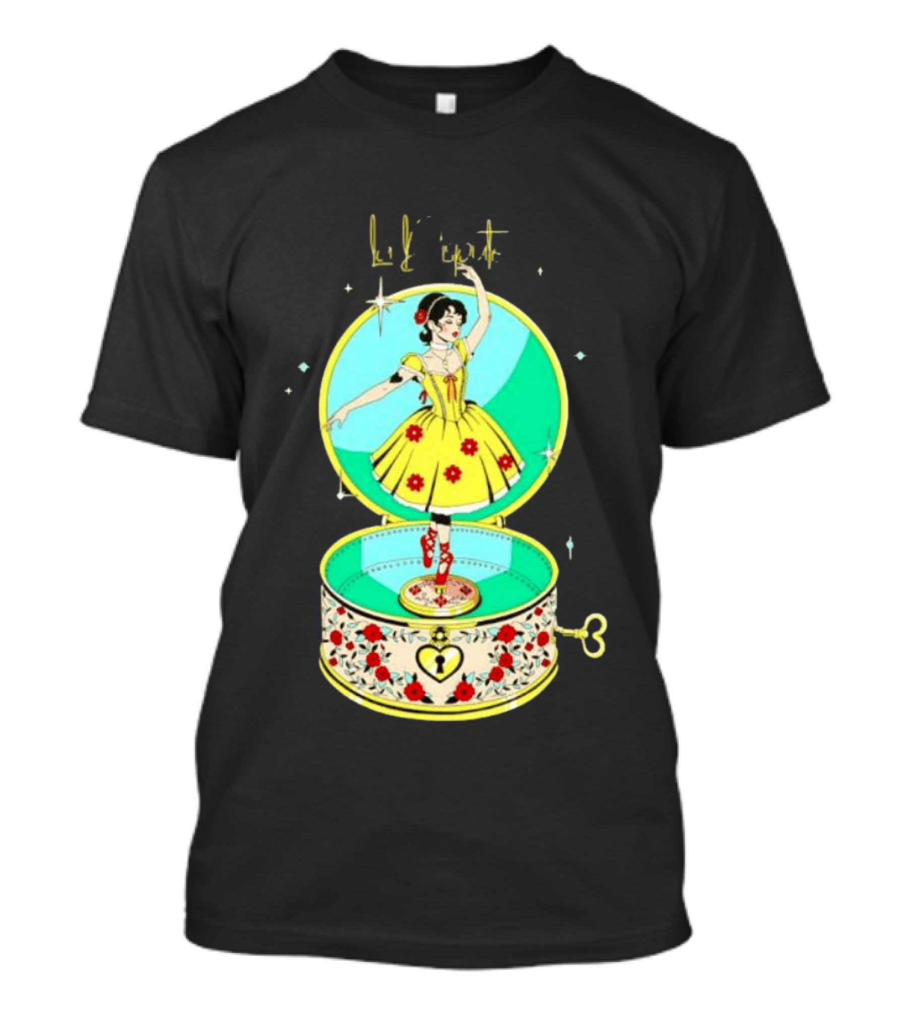 La Dispute Such Small Hands Ballerina Music Box Vintage Style Yellow Dress Flowers T-Shirt