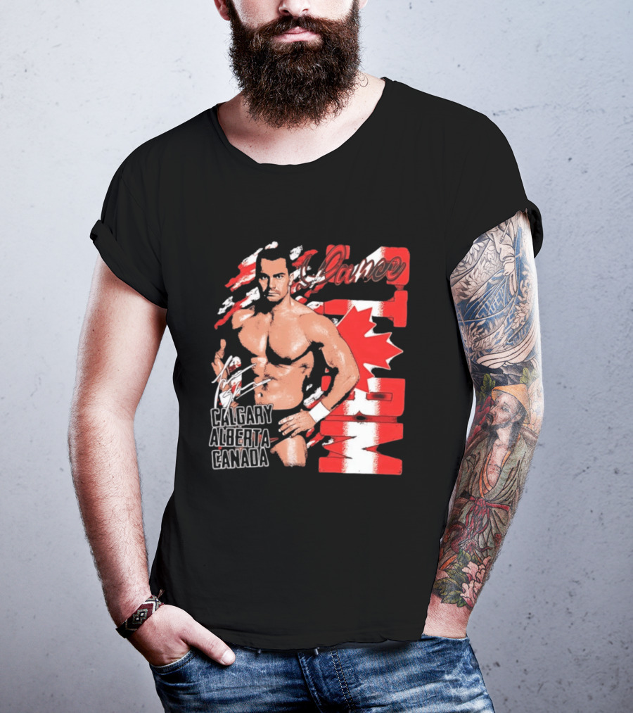 Lance Storm Calgary Alberta Canada Wrestling Icon Red Maple Leaf T-Shirt