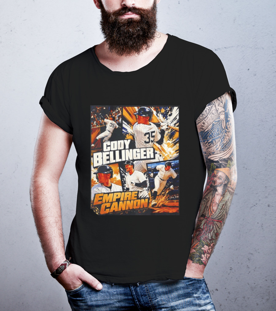 Cody Bellinger Empire Cannon 35 Baseball Action Collage T-Shirt