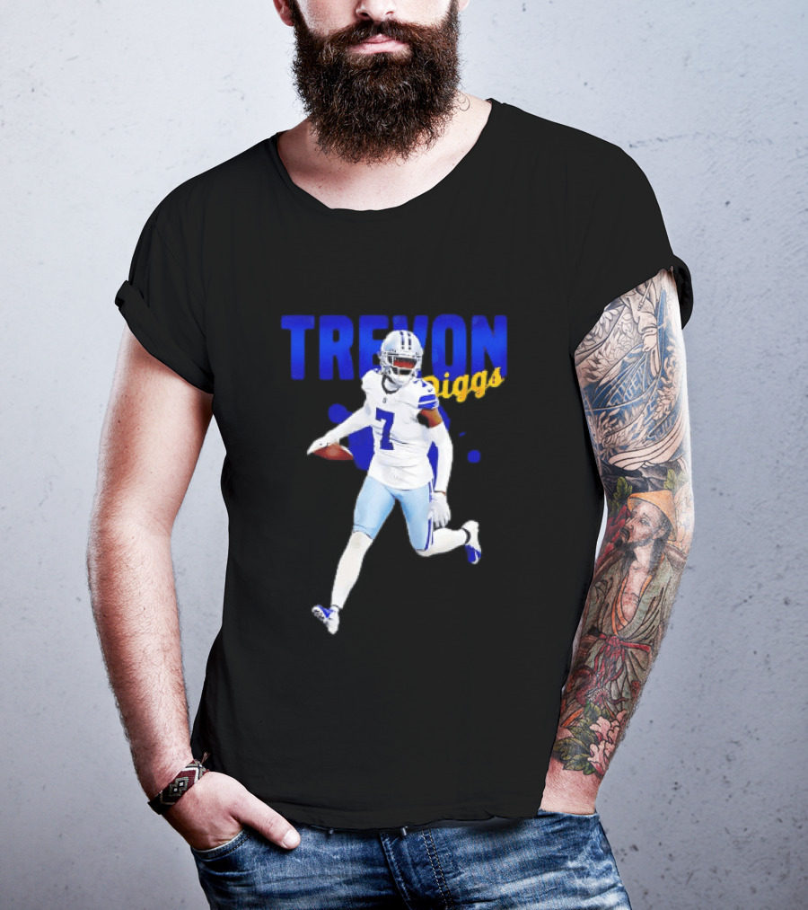 Trevon Diggs Dallas Cowboys Number 7 Running With Football T-Shirt