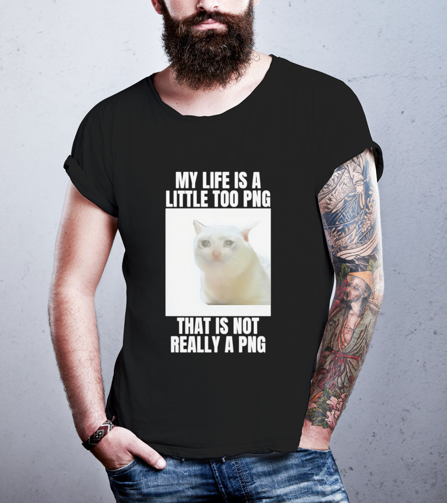 My Life Is A Little Too PNG That Is Not Really A PNG Cat Meme T-Shirt
