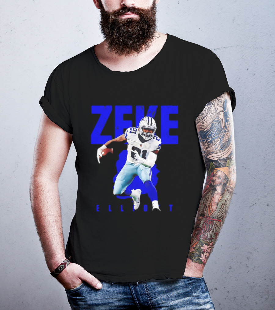 Dallas Cowboys Ezekiel Elliott Running Zeke 21 T-Shirt