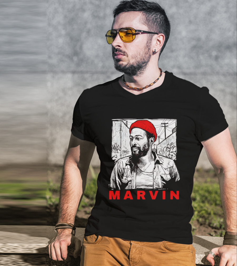 Marvin Gaye Urban Graffiti Style R&B Legend T-Shirt
