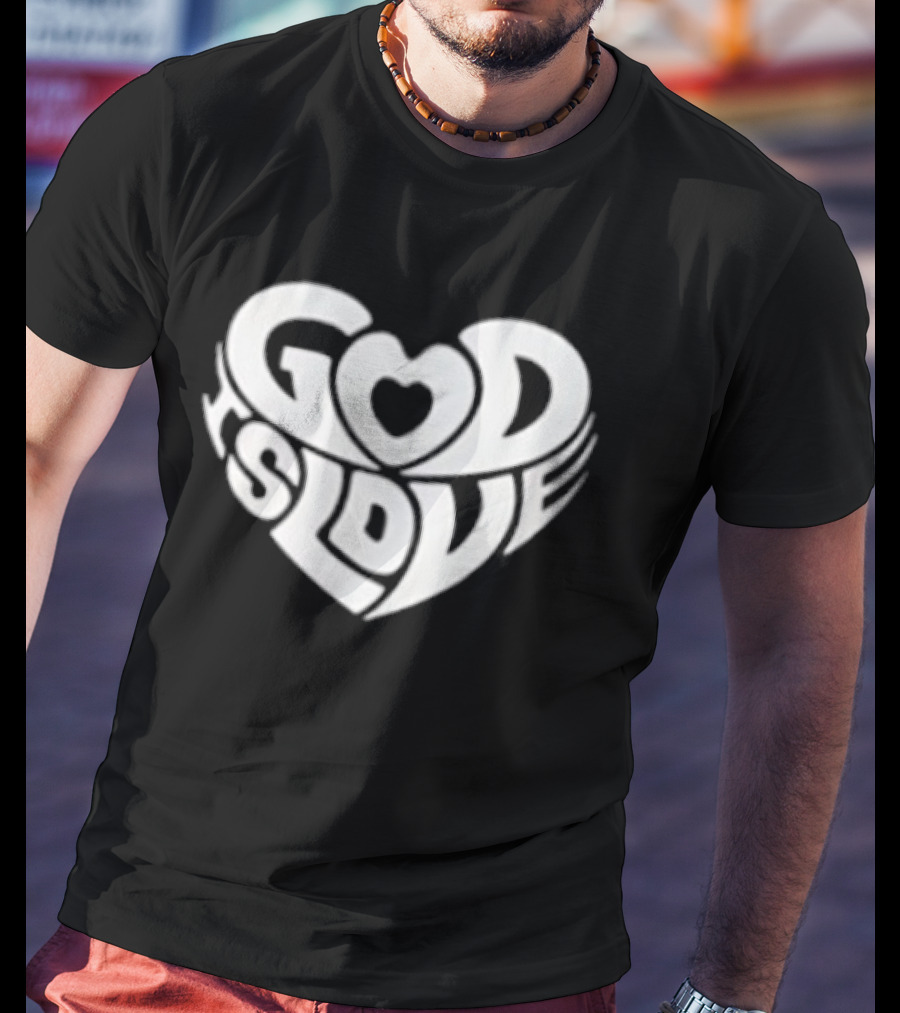 God Is Love Heart Shape T-Shirt