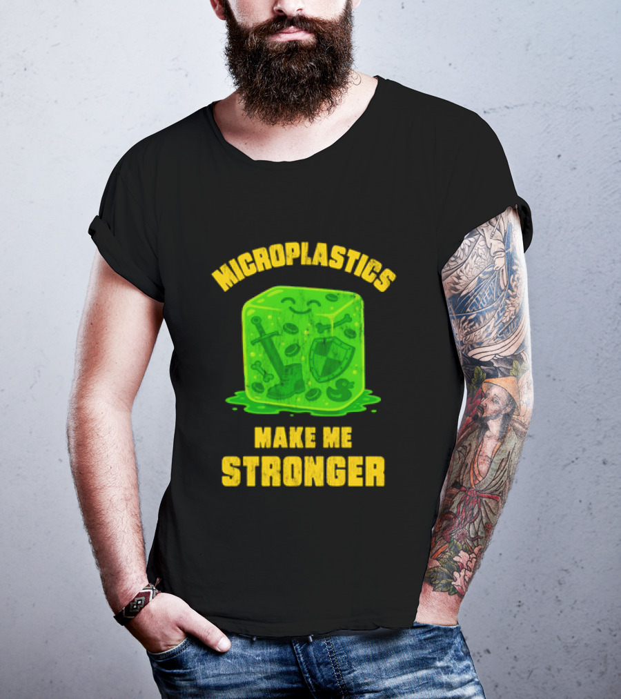 Microplastics Make Me Stronger Gelatinous Block Sword Shield Boot T-Shirt