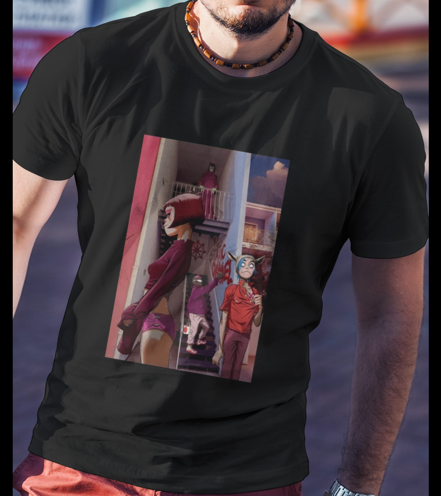 GORILLAZ The Stainz Staircase Characters T-Shirt