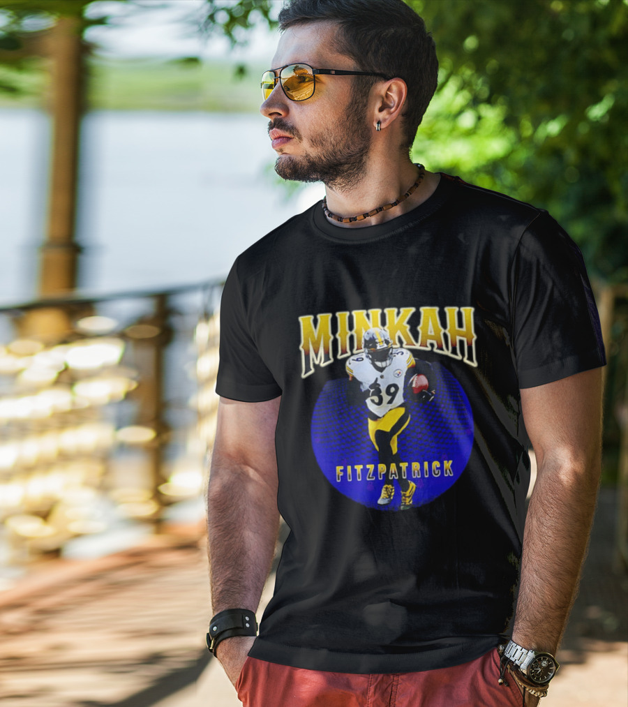 Minkah Fitzpatrick Steelers Number 39 Running Football T-Shirt