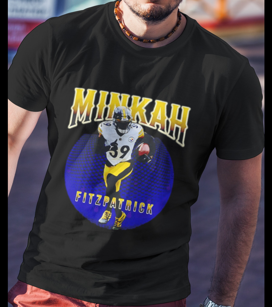 Minkah Fitzpatrick Steelers Number 39 Running Football T-Shirt