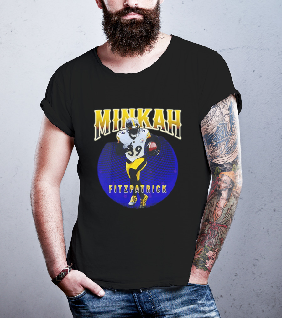 Minkah Fitzpatrick Steelers Number 39 Running Football T-Shirt