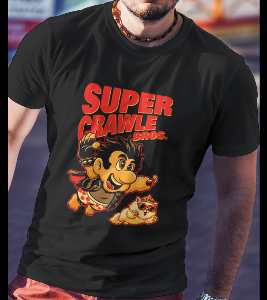 Super Crawler Bros Crowned Cat Rocker T-Shirt