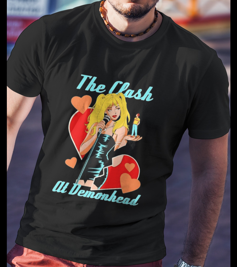 The Clash At Demonhead Scott Pilgrim Band Heart T-Shirt