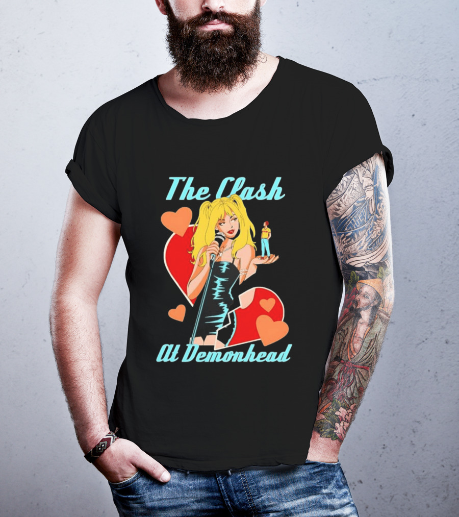 The Clash At Demonhead Scott Pilgrim Band Heart T-Shirt