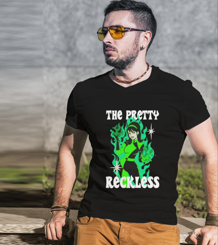 The Pretty Reckless Green Flame Witch Taylor Momsen T-Shirt