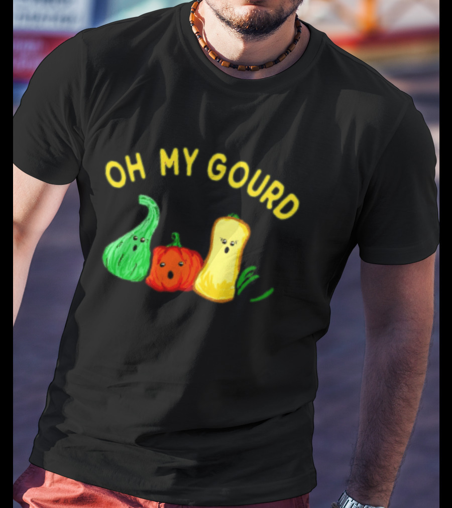 Oh My Gourd Funny Vegetable Trio Playful Pun T-Shirt