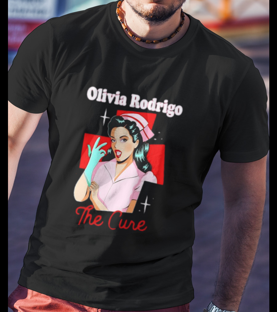 Olivia Rodrigo The Cure Pop Art Style Retro Nurse T-Shirt