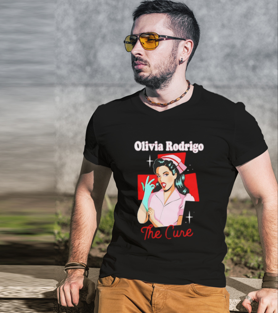 Olivia Rodrigo The Cure Pop Art Style Retro Nurse T-Shirt