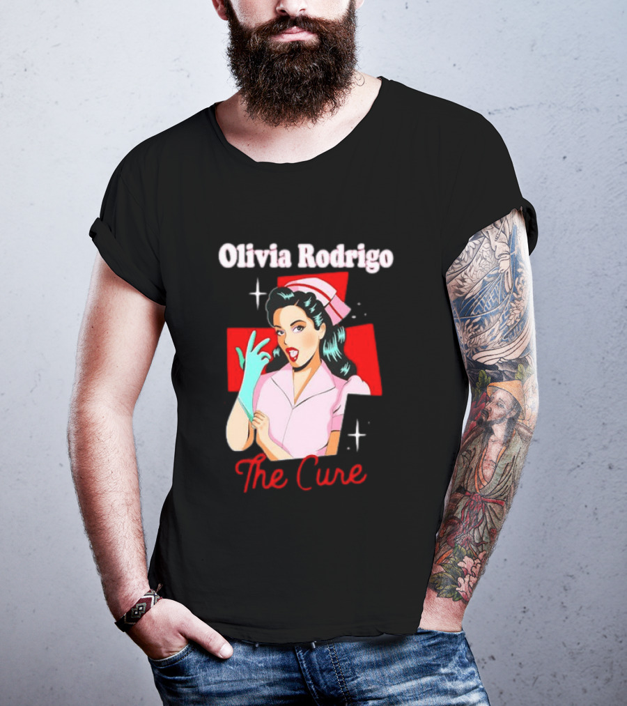 Olivia Rodrigo The Cure Pop Art Style Retro Nurse T-Shirt