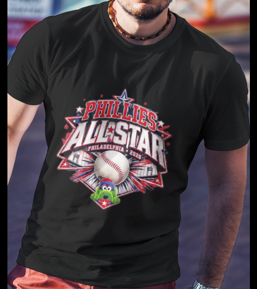 Phillies All Star Philadelphia 2026 Gritty Baseball Event Promo T-Shirt