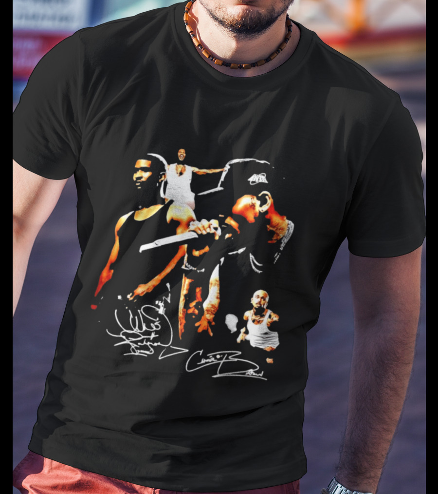 Usher Chris Brown Signature Collage T-Shirt