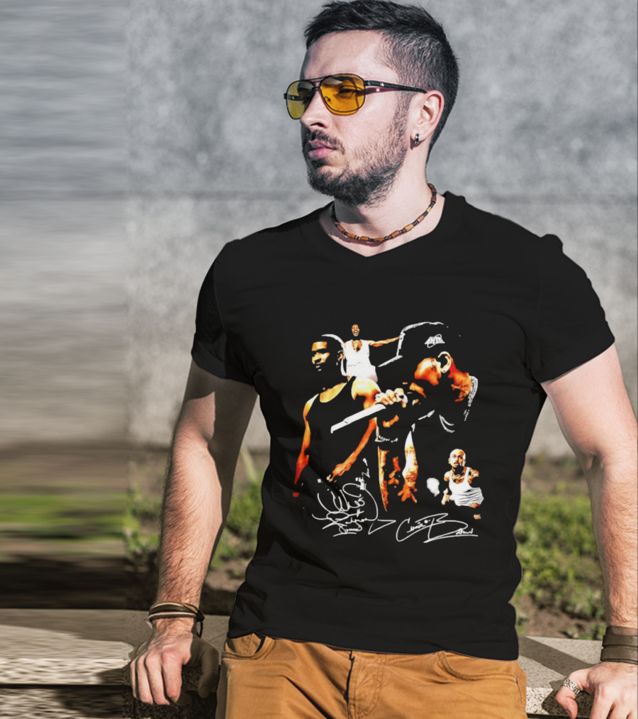 Usher Chris Brown Signature Collage T-Shirt