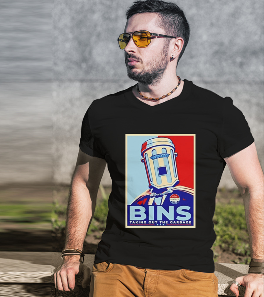 Binface Bins Hope Vote 2024 Taking Out The Garbage T-Shirt