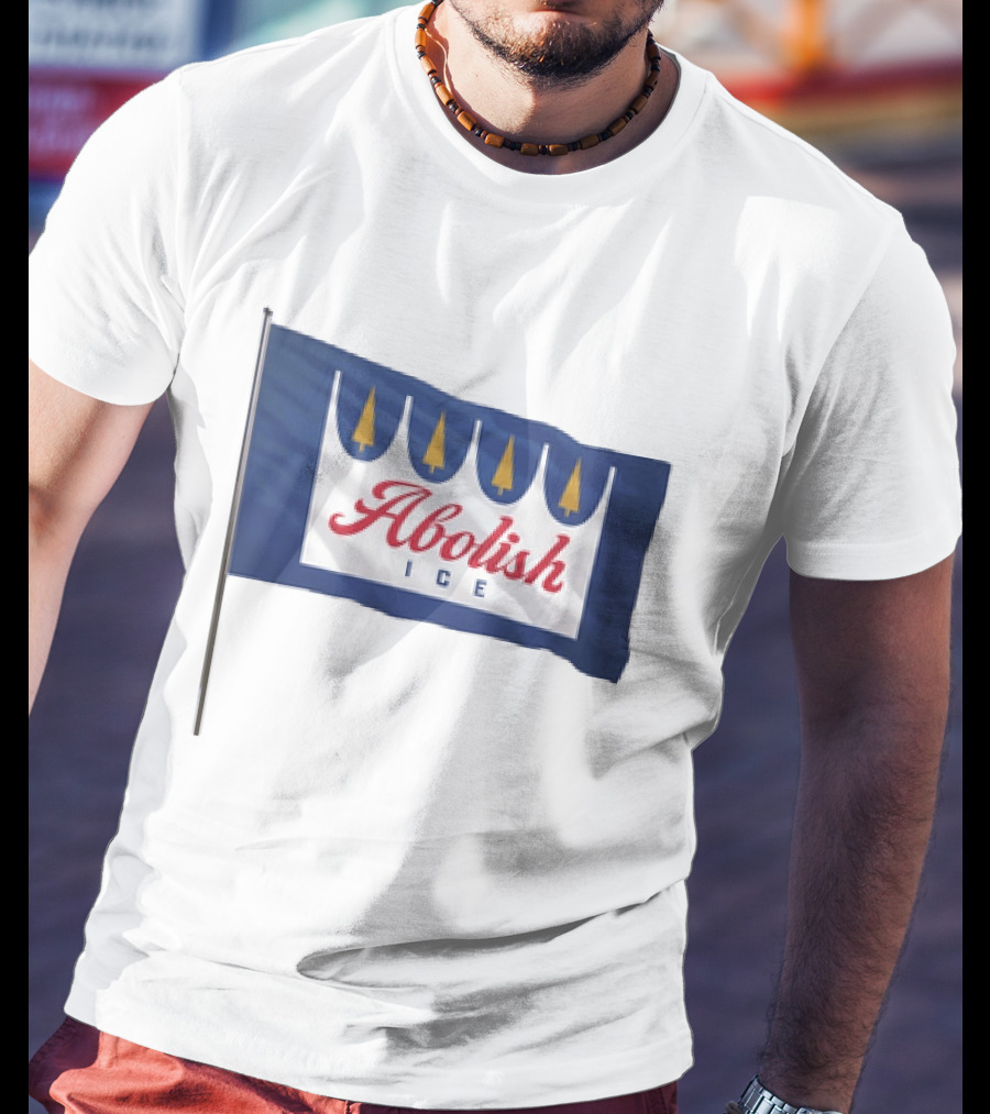 Abolish ICE Social Justice Flag With Crown Symbol For Immigration Reform T-Shirt