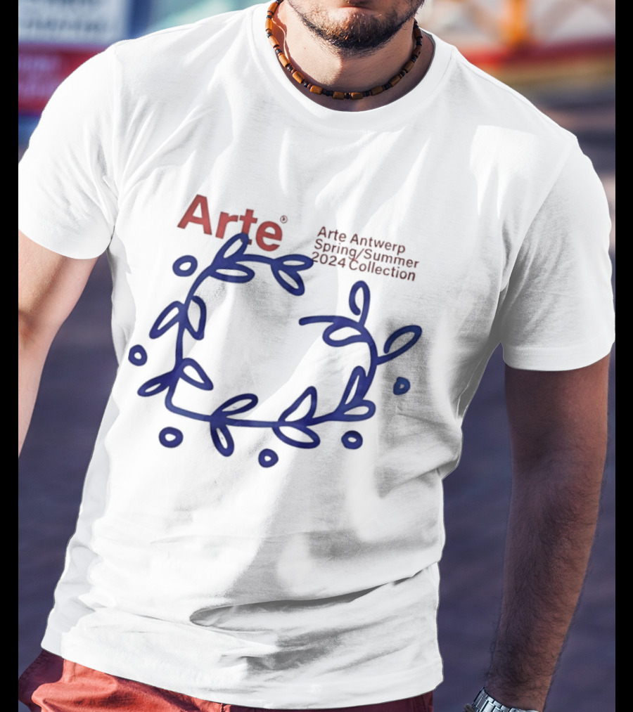 Arte Antwerp Spring Summer 2024 Collection Blue Leaf Circle T-Shirt