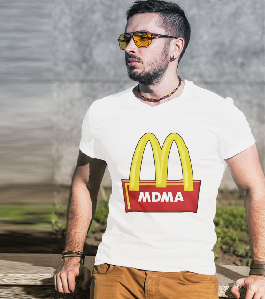 MDMA McDonald's Parody Golden Arches T-Shirt