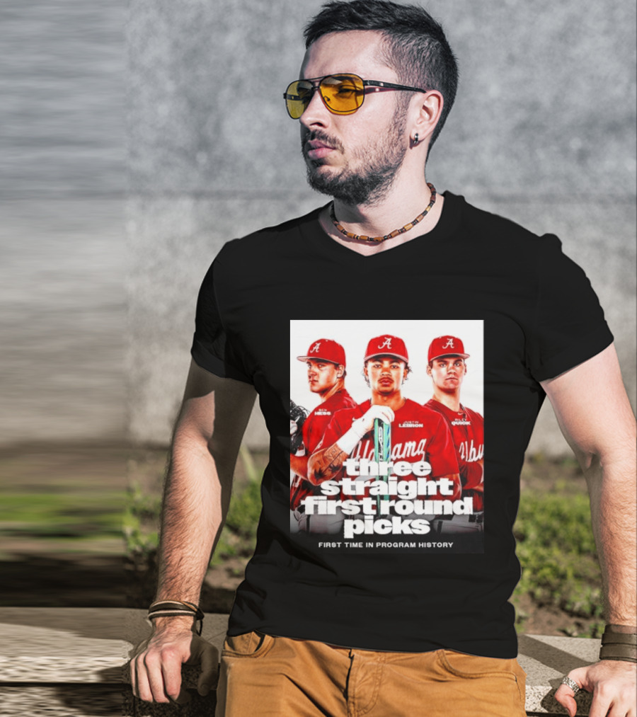 Ben Hess Justin Lebron Riley Quick Alabama Three Straight First Round Picks First Time In Program History T-Shirt