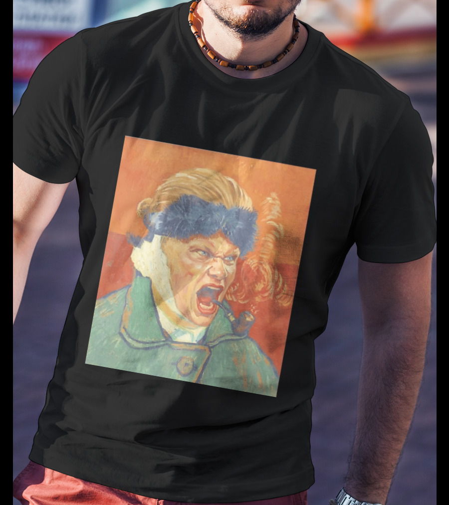 Erling Haaland Van Gogh Pipe Smoking T-Shirt