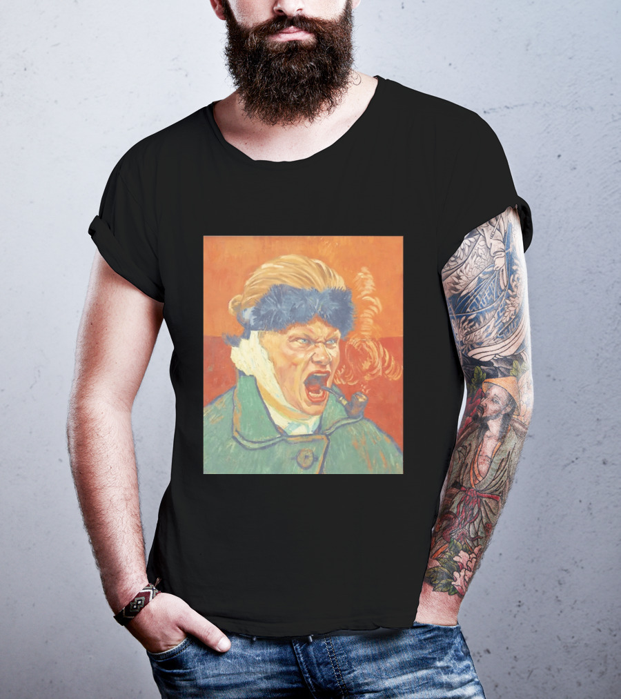 Erling Haaland Van Gogh Pipe Smoking T-Shirt