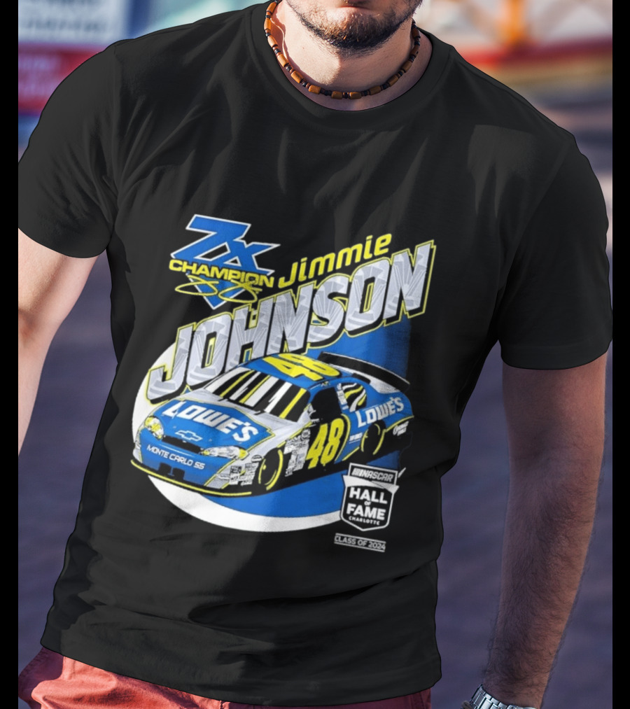 Jimmie Johnson 7X Champion Lowe's 48 NASCAR Hall Of Fame Class Of 2024 T-Shirt