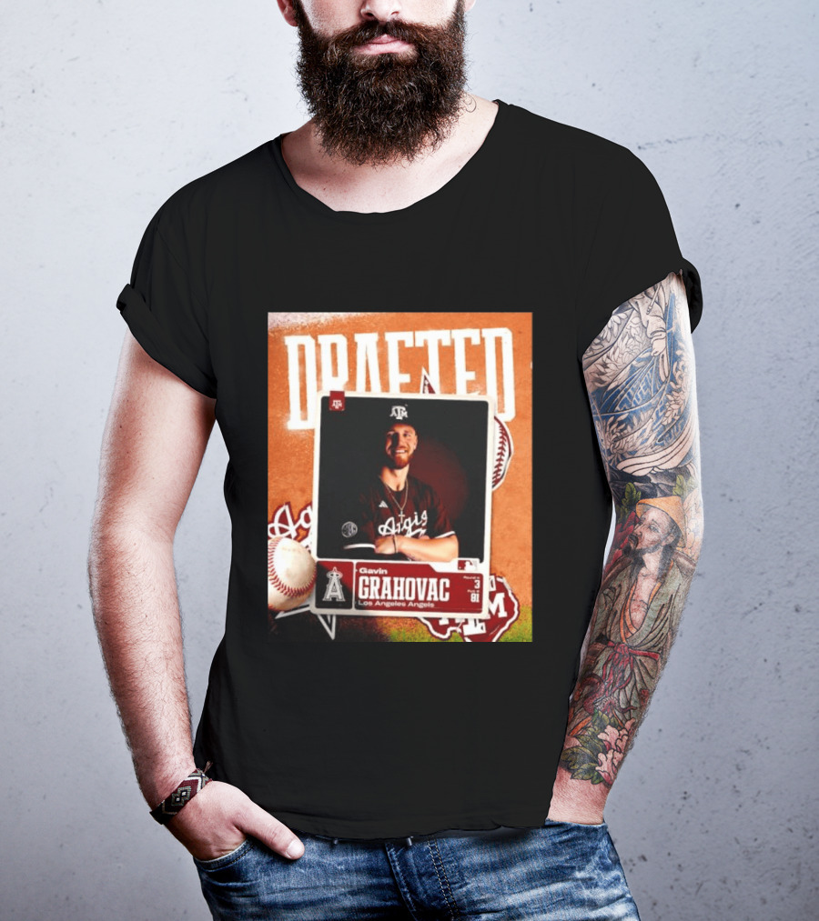 Los Angeles Angels Draft Gavin Grahovac Round 3 Pick 81 T-Shirt