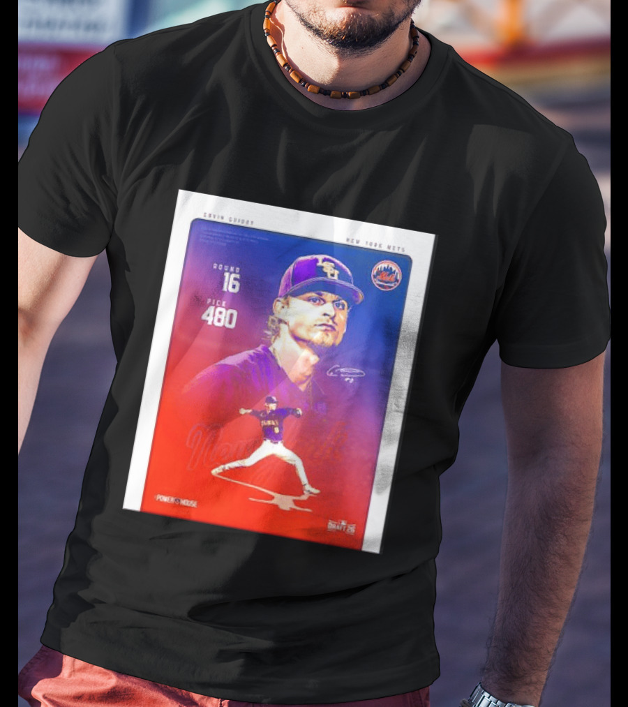 Gavin Guidry New York Mets Round 16 Pick 480 Draft 26 T-Shirt