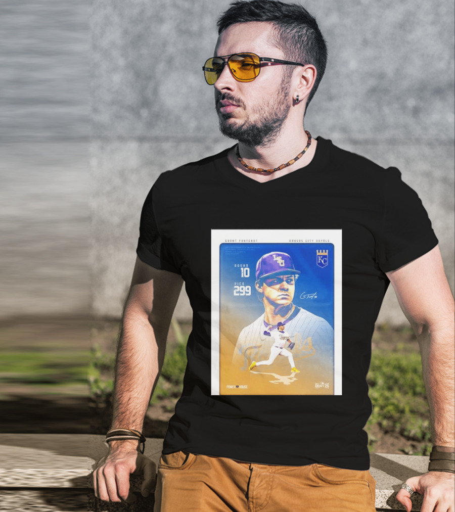 Grant Fontenot Kansas City Royals MLB Draft Round 10 Pick 299 T-Shirt
