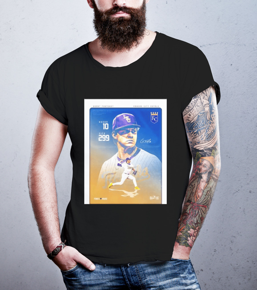 Grant Fontenot Kansas City Royals MLB Draft Round 10 Pick 299 T-Shirt