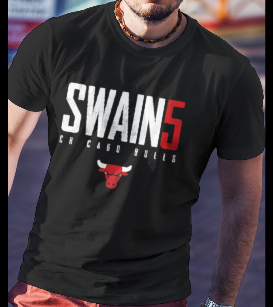 SWAIN 5 Chicago Bulls 23 Red Bulls T-Shirt
