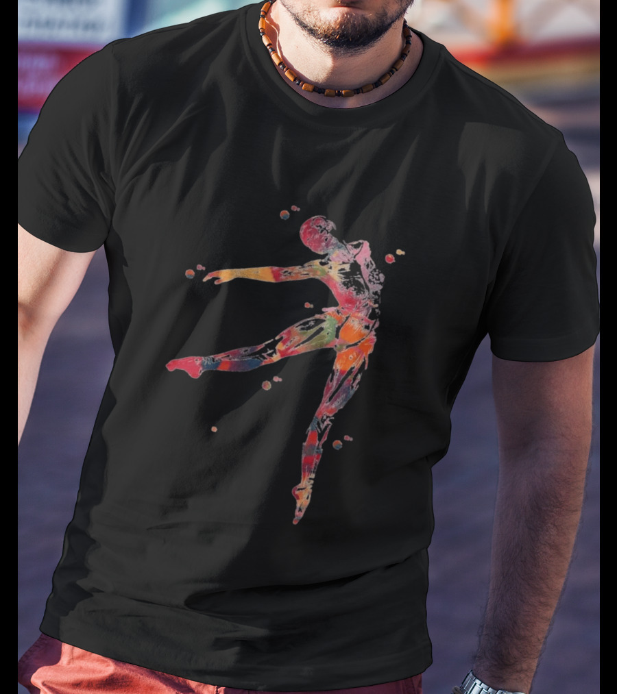 Dancer Anatomy Kinesiology Artistic Colorful Motion T-Shirt