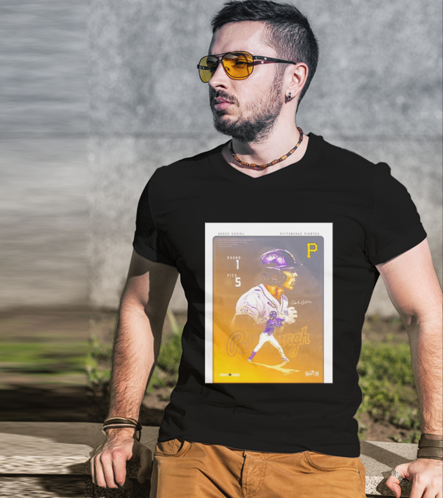 Derek Curiel Pittsburgh Pirates MLB Draft Round 1 Pick 5 Prospect 2026 T-Shirt