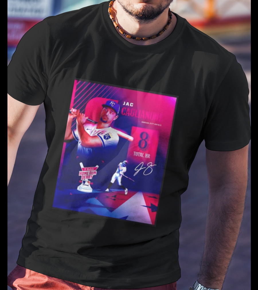 Jac Caglianone Kansas City Royals Home Run Derby 2026 8 Total HR T-Shirt